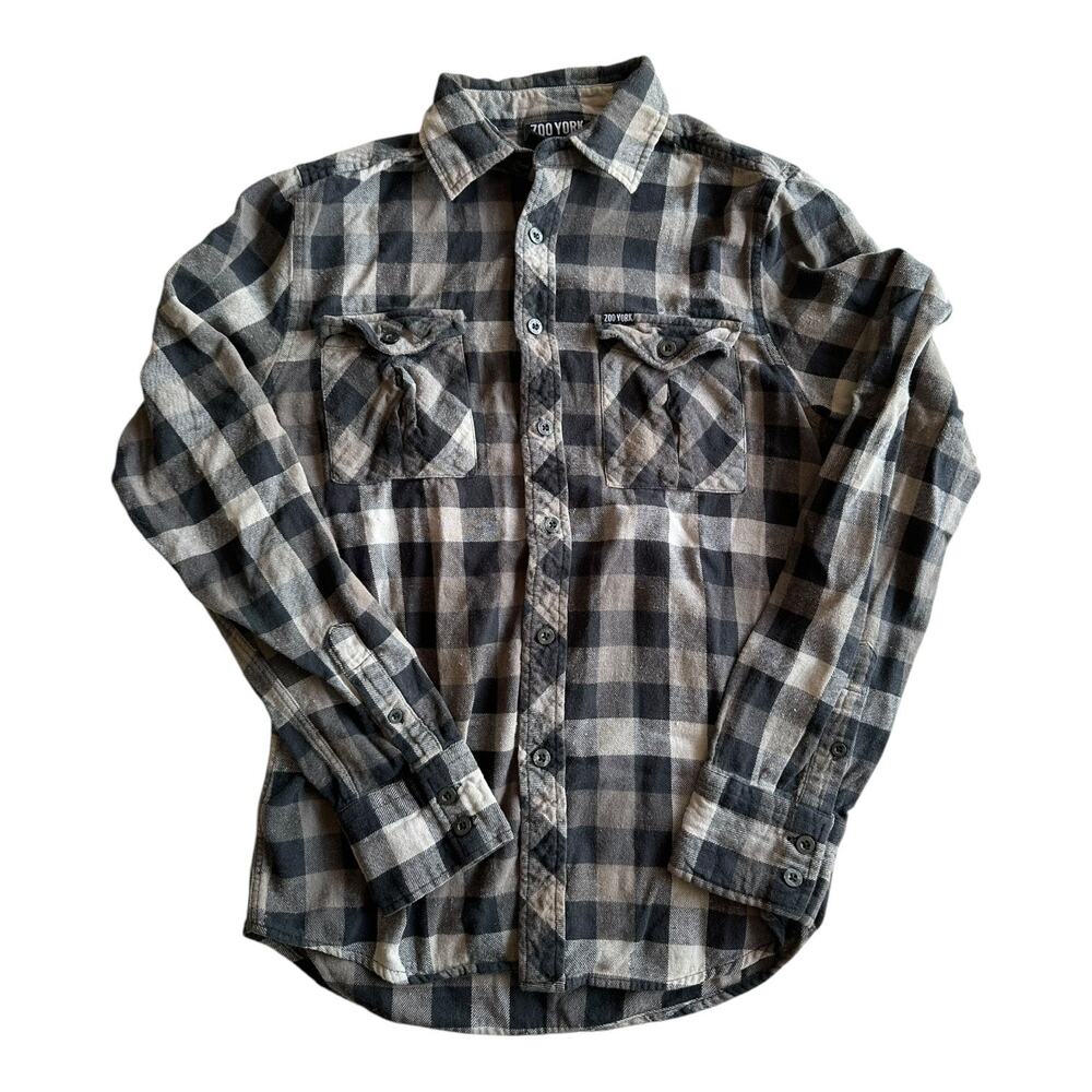 Mens Plaid Button up Size Small Zoo York Hiking Workwear Work Grunge Retro